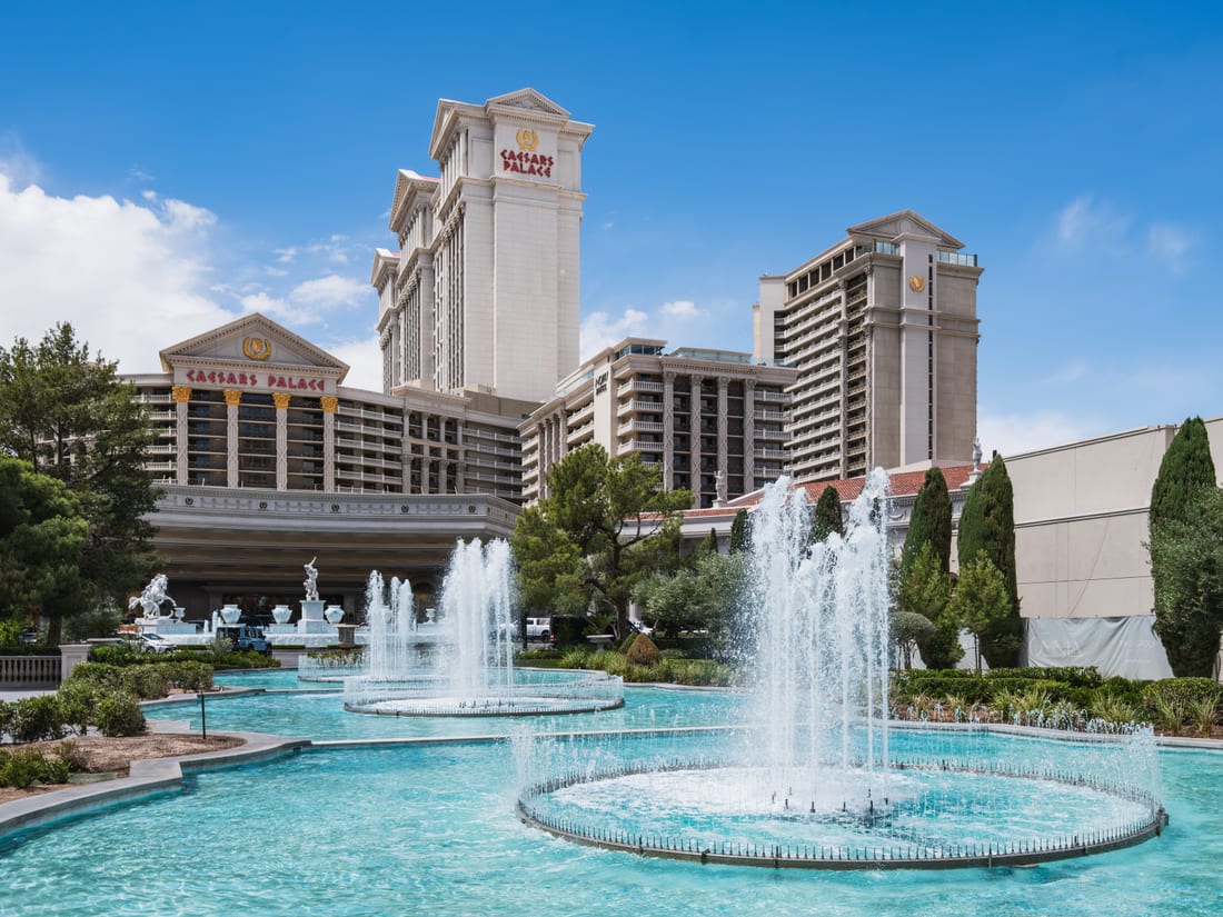 Caesars Palace e as suas fontes, em Las Vegas, um dos ativos-troféu da VICI Properties